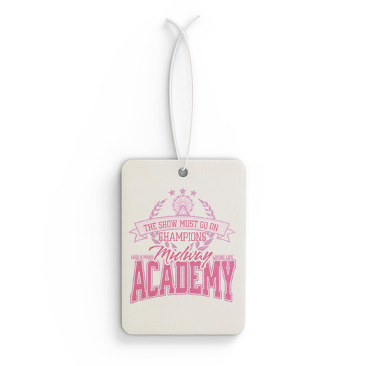 Car Air Freshener — Pink Midway Academy Cheerleader Champion Design