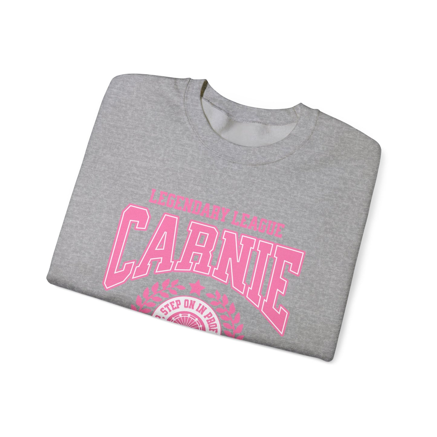 Carnie University Sweatshirt – Legendary League Pink College Crewneck