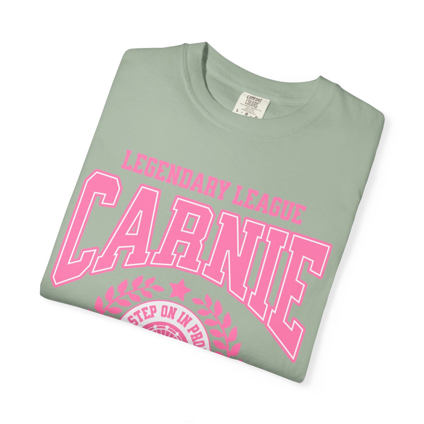 Carnie University T-Shirt — Legendary League Pink Collegiate Tee