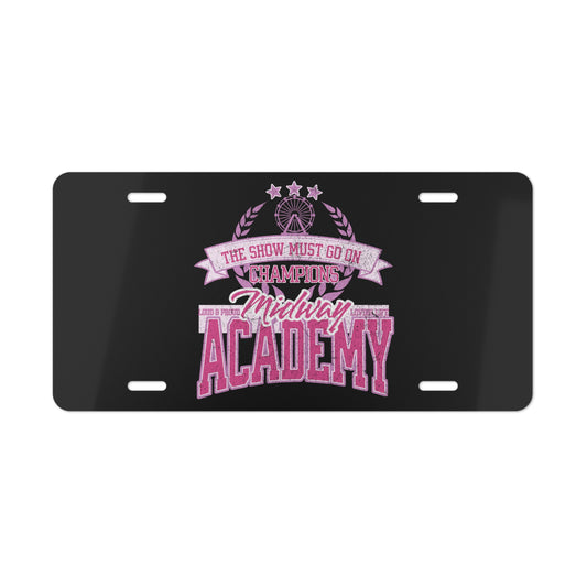 Midway Academy Carnival Vanity Plate | Pink Championship License Plate
