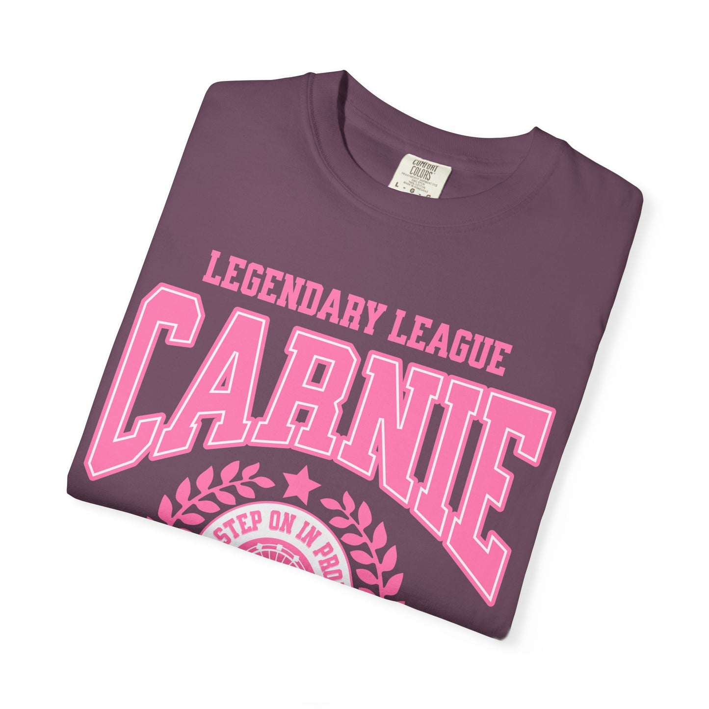 Carnie University T-Shirt — Legendary League Pink Collegiate Tee
