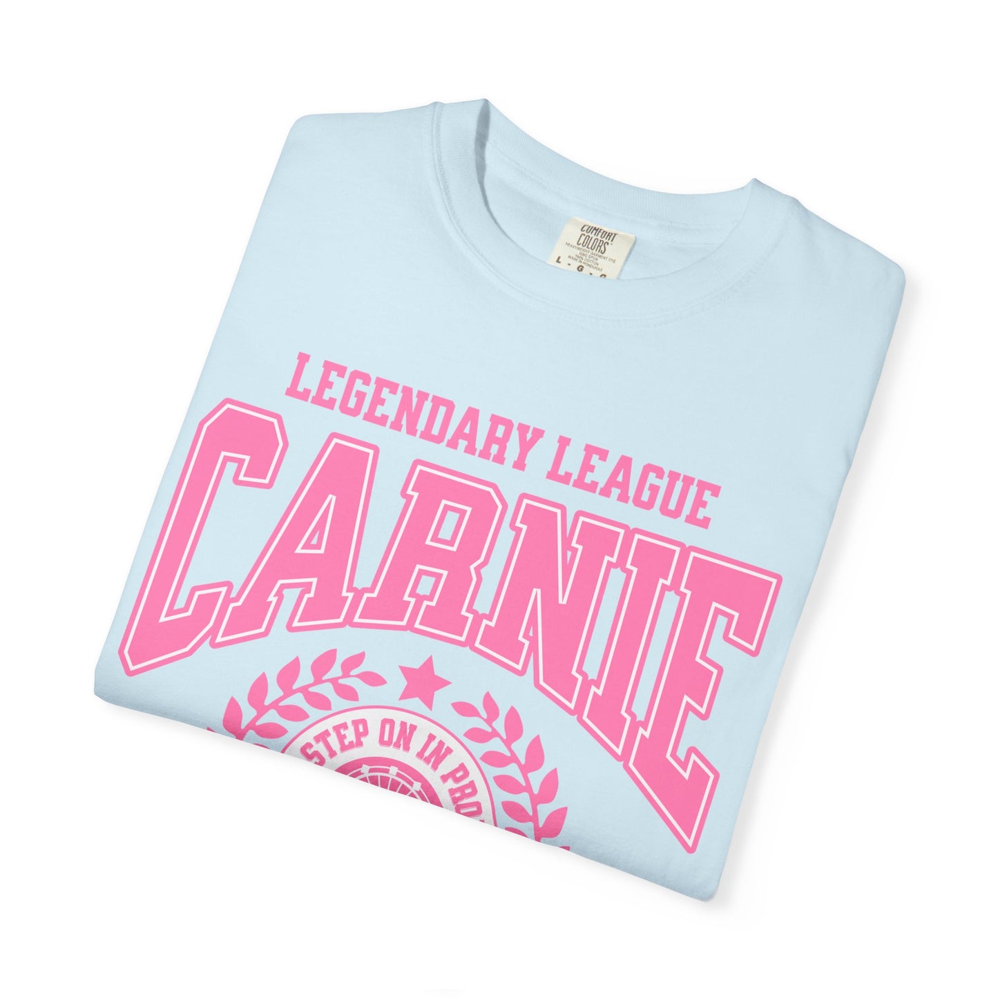Carnie University T-Shirt — Legendary League Pink Collegiate Tee