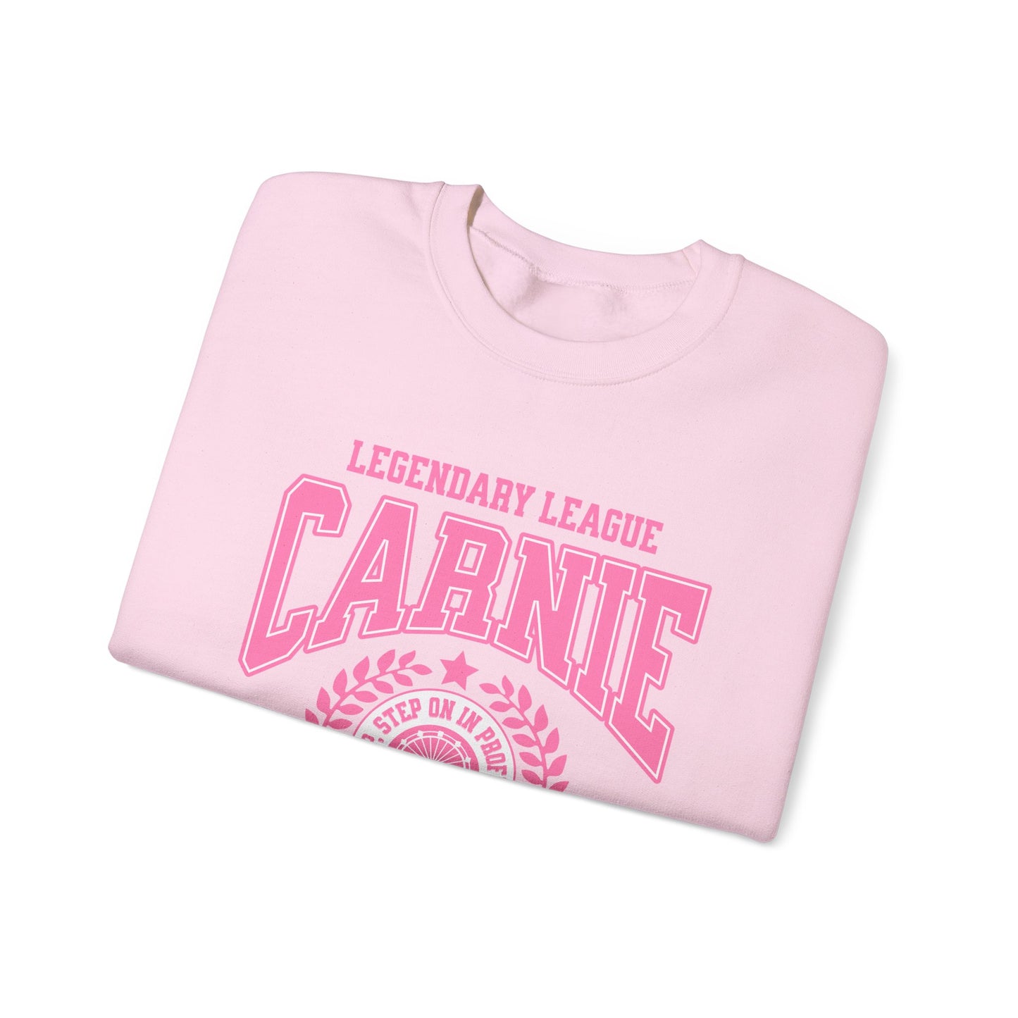 Carnie University Sweatshirt – Legendary League Pink College Crewneck