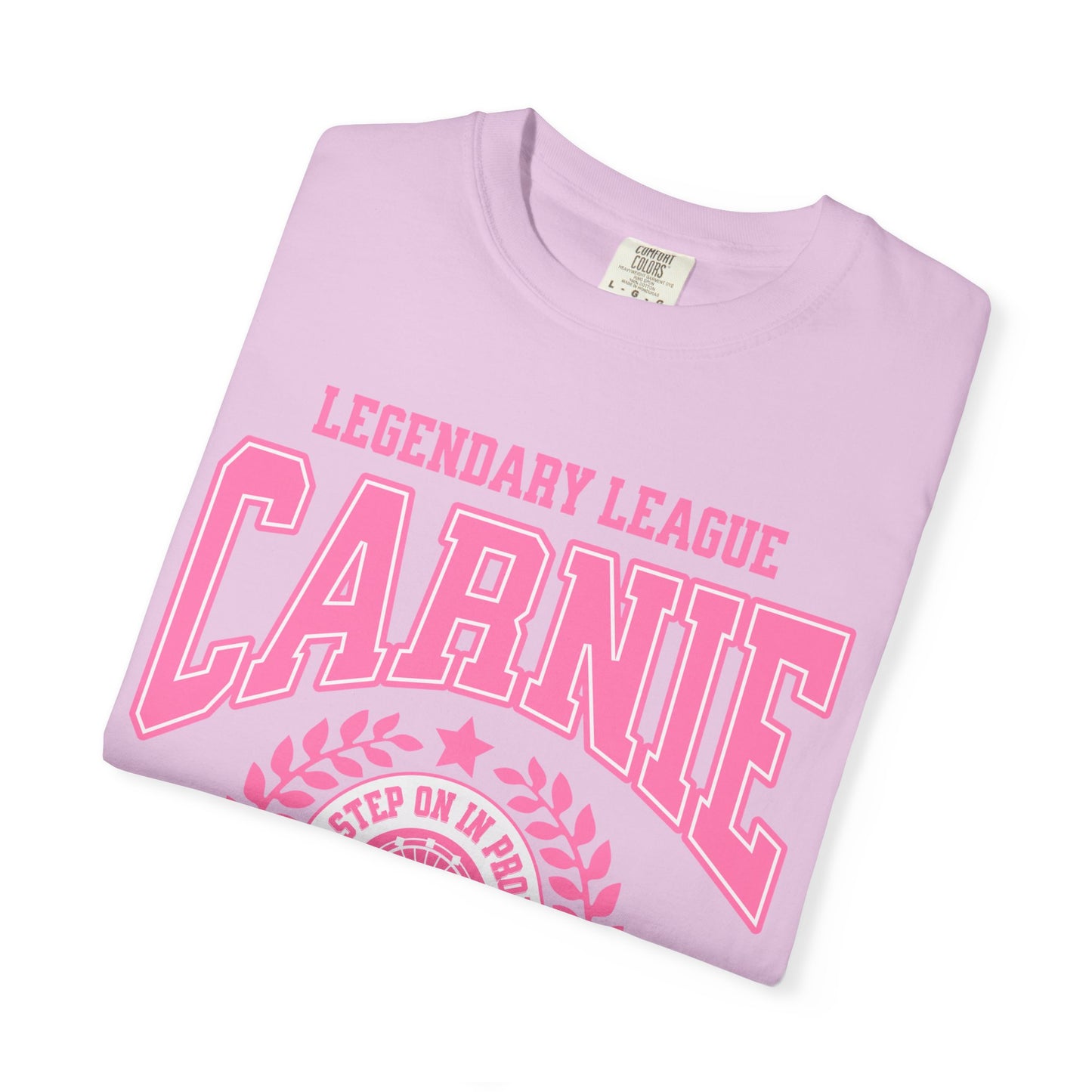 Carnie University T-Shirt — Legendary League Pink Collegiate Tee