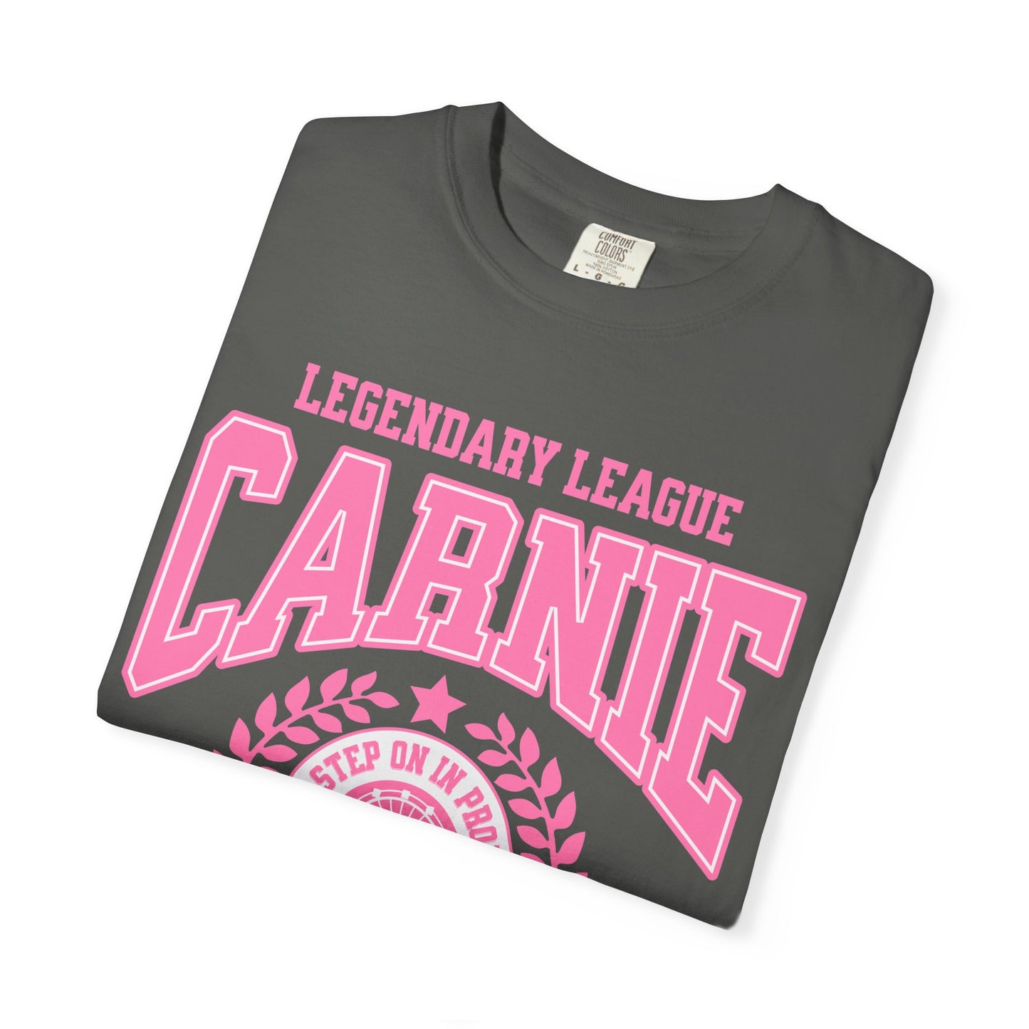 Carnie University T-Shirt — Legendary League Pink Collegiate Tee