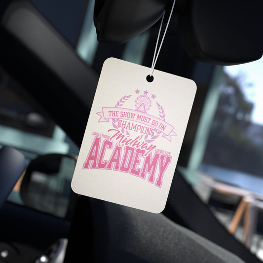 Car Air Freshener — Pink Midway Academy Cheerleader Champion Design
