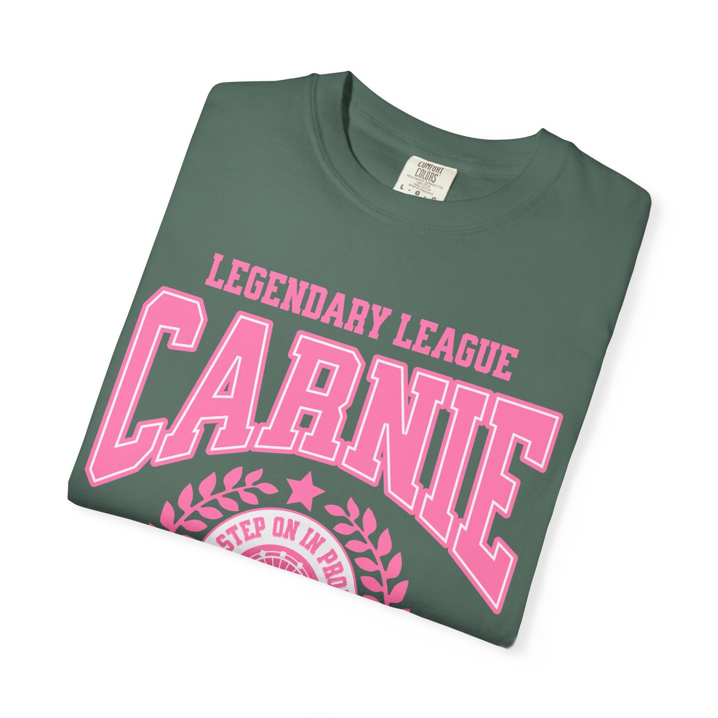 Carnie University T-Shirt — Legendary League Pink Collegiate Tee