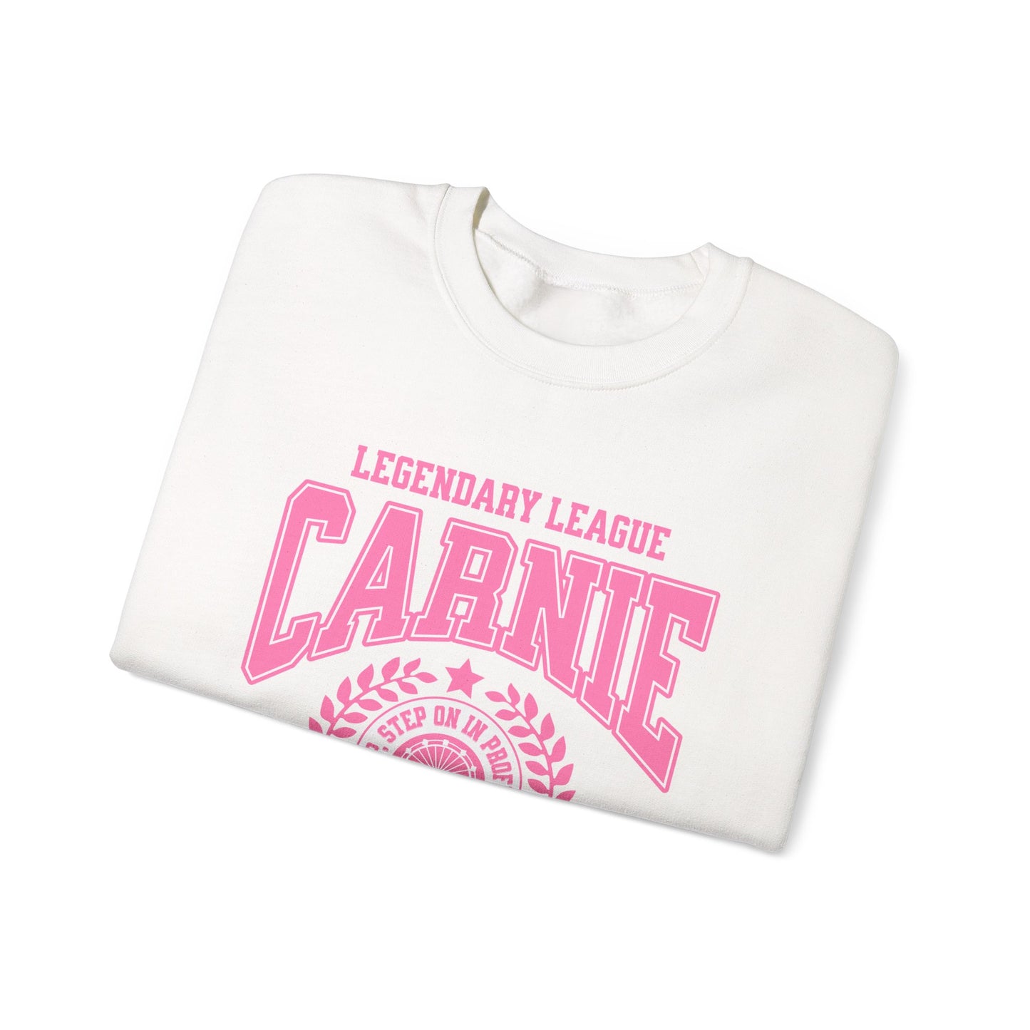 Carnie University Sweatshirt – Legendary League Pink College Crewneck