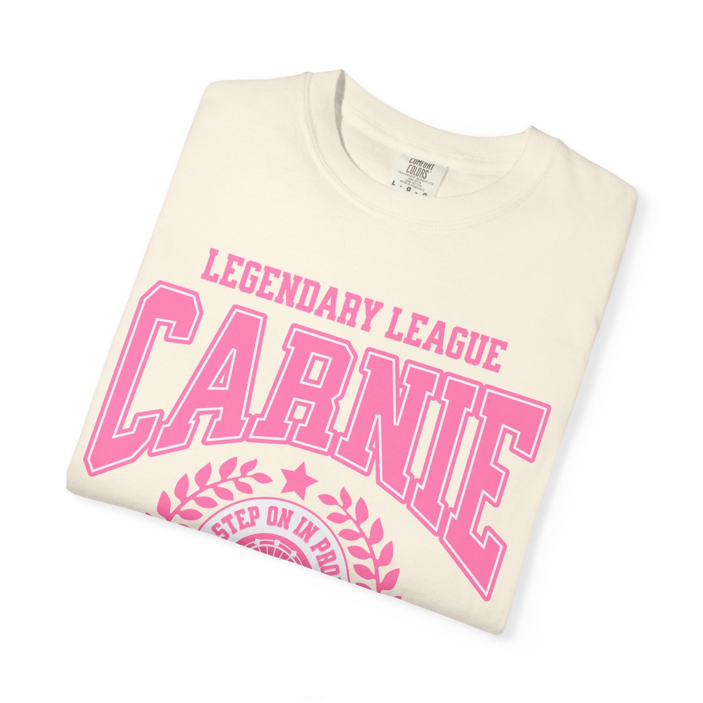 Carnie University T-Shirt — Legendary League Pink Collegiate Tee