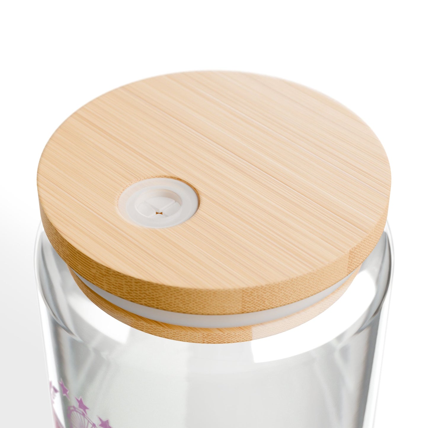 'Midway Academy' 16oz Clear Glass Tumbler with Bamboo Lid & Straw