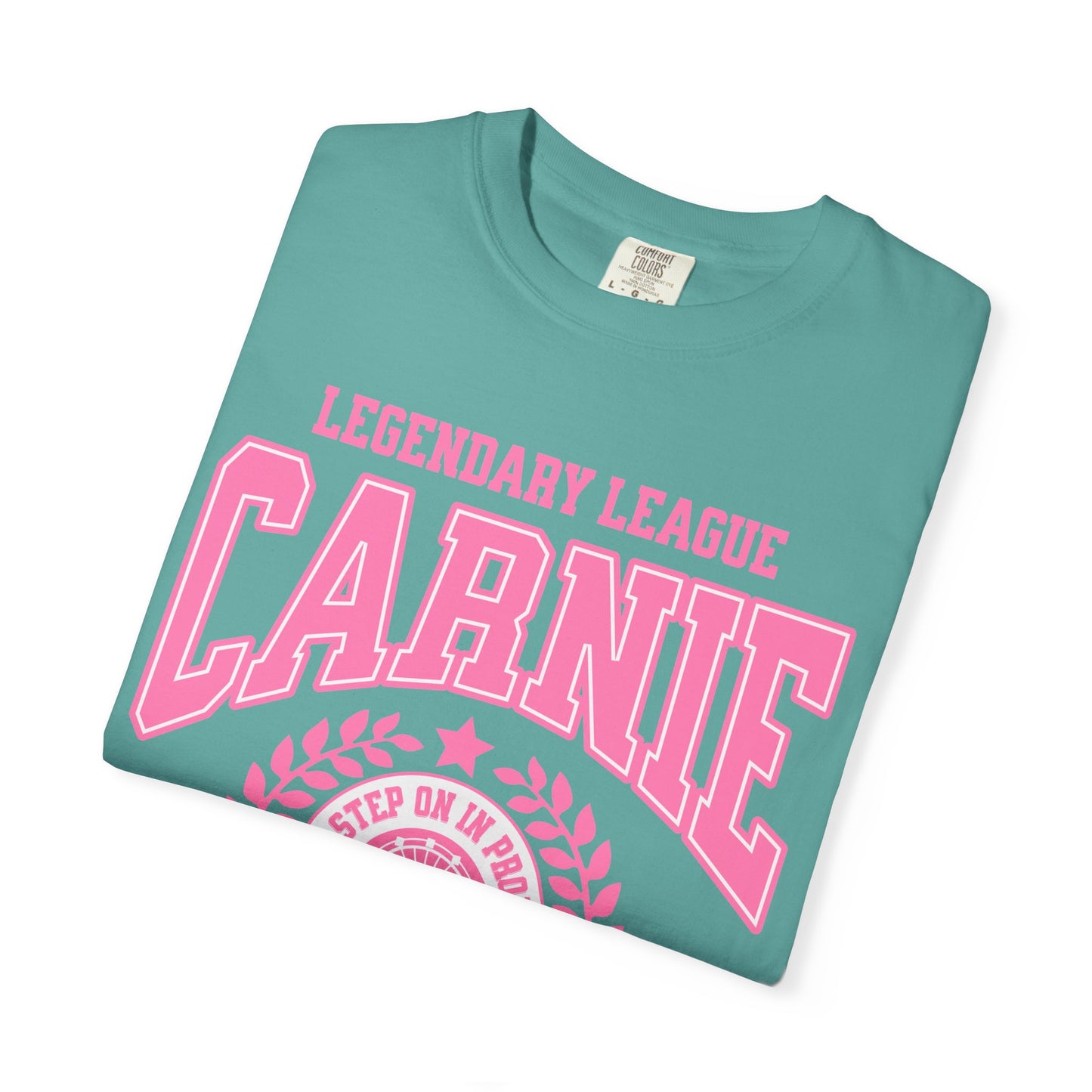 Carnie University T-Shirt — Legendary League Pink Collegiate Tee