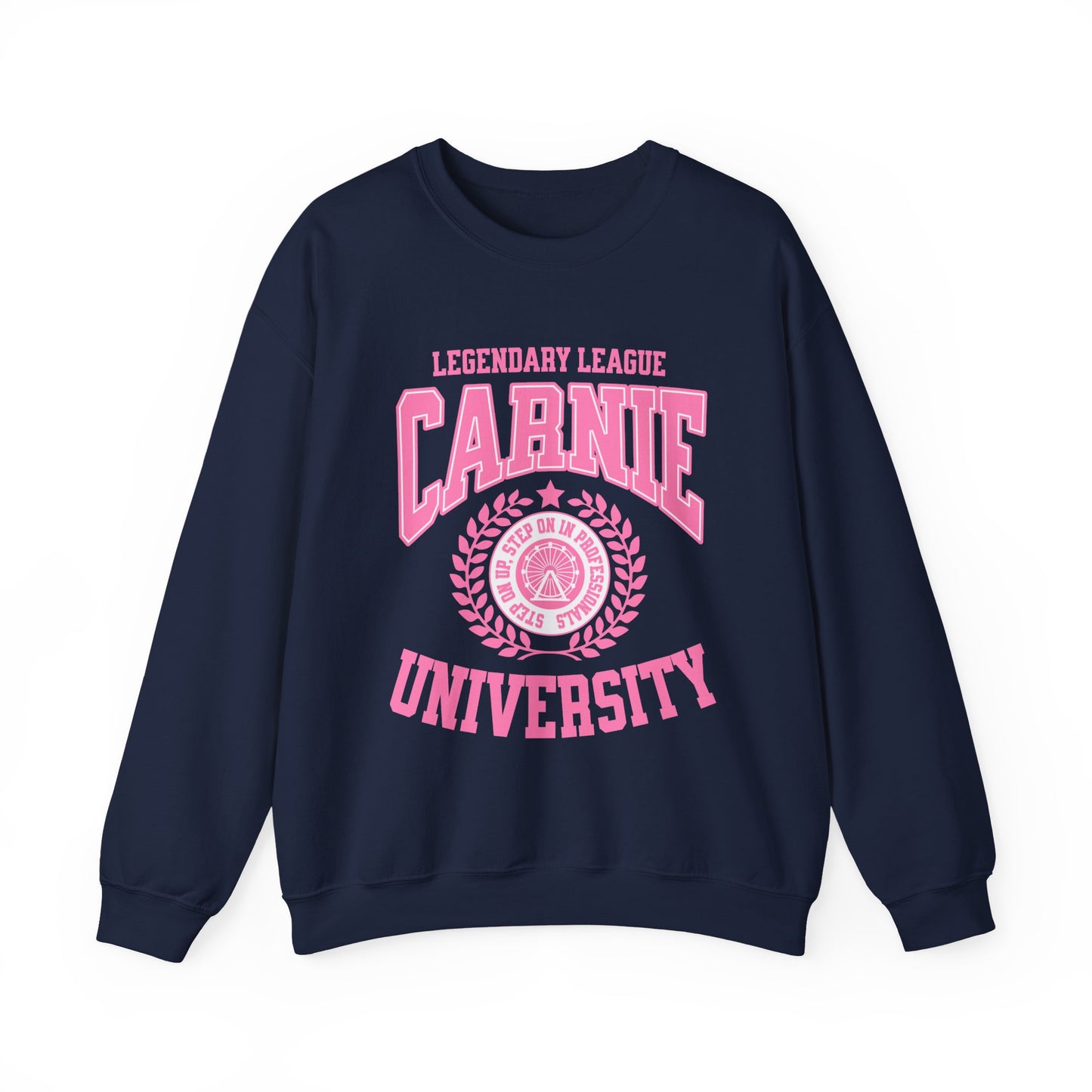Carnie University Sweatshirt – Legendary League Pink College Crewneck