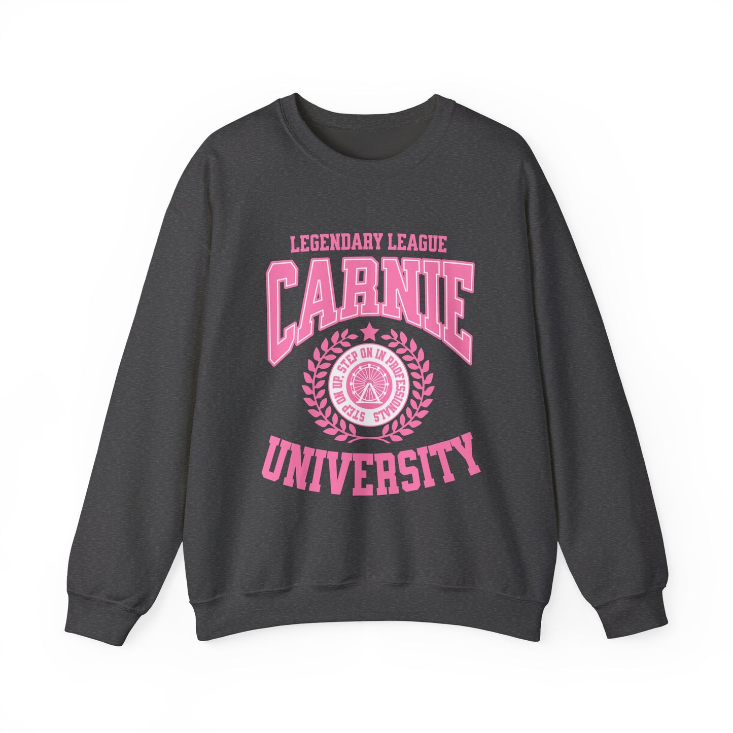 Carnie University Sweatshirt – Legendary League Pink College Crewneck