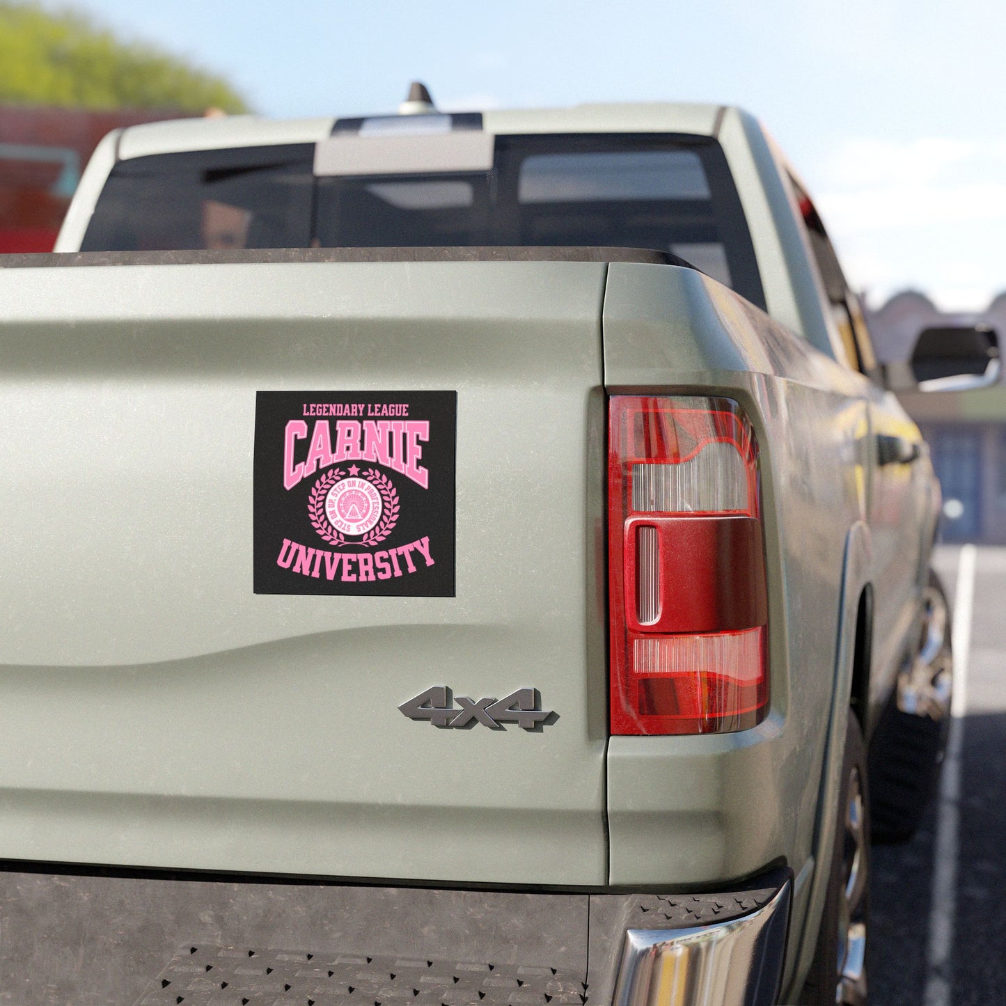 Carnie University Car Magnet – Pink Legendary League Design