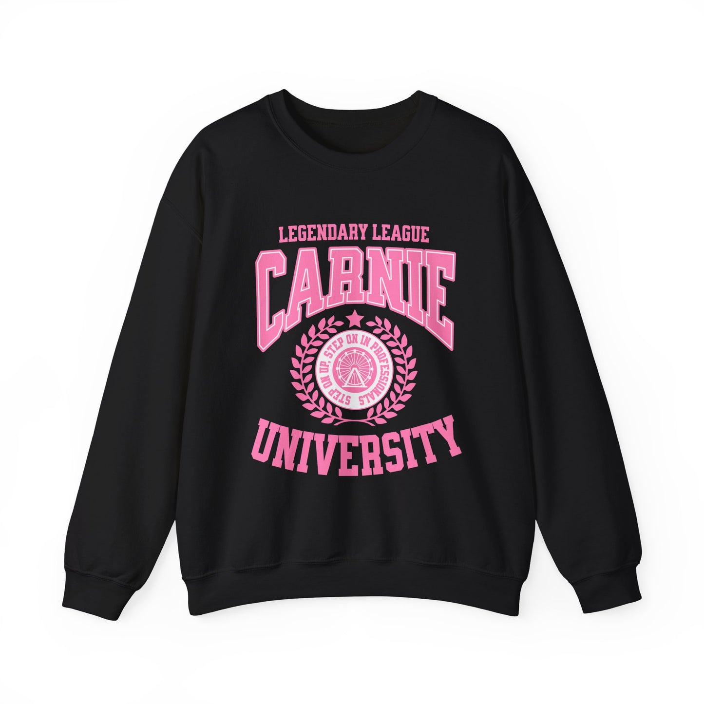 Carnie University Sweatshirt – Legendary League Pink College Crewneck