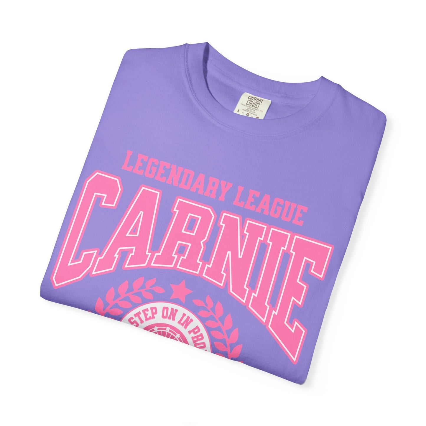 Carnie University T-Shirt — Legendary League Pink Collegiate Tee