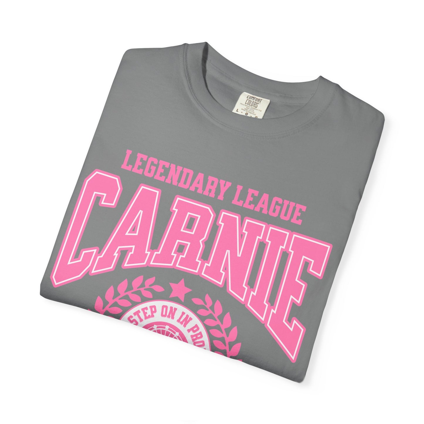 Carnie University T-Shirt — Legendary League Pink Collegiate Tee
