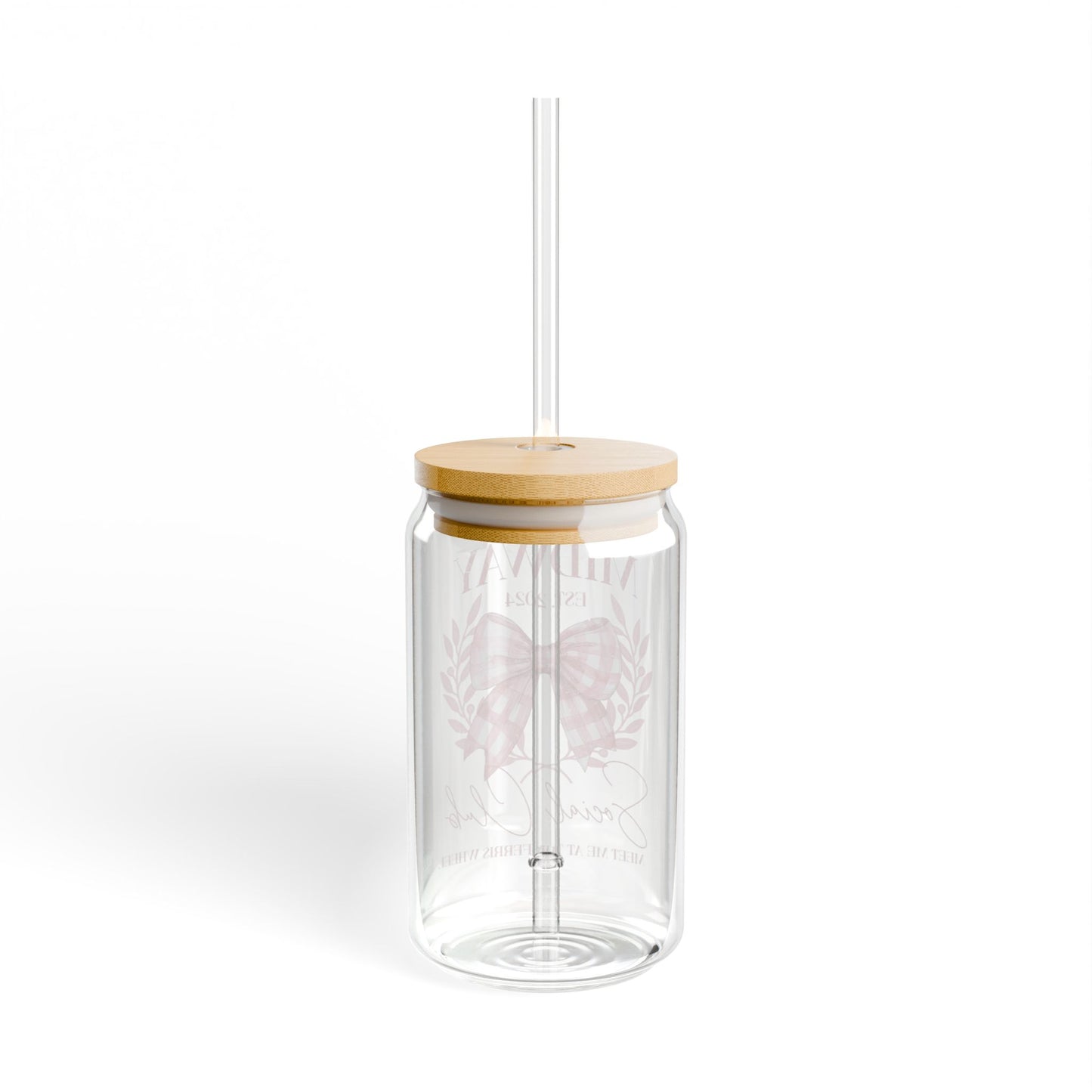 Midway Social Club Glass | 16oz Clear Tumbler with Straw