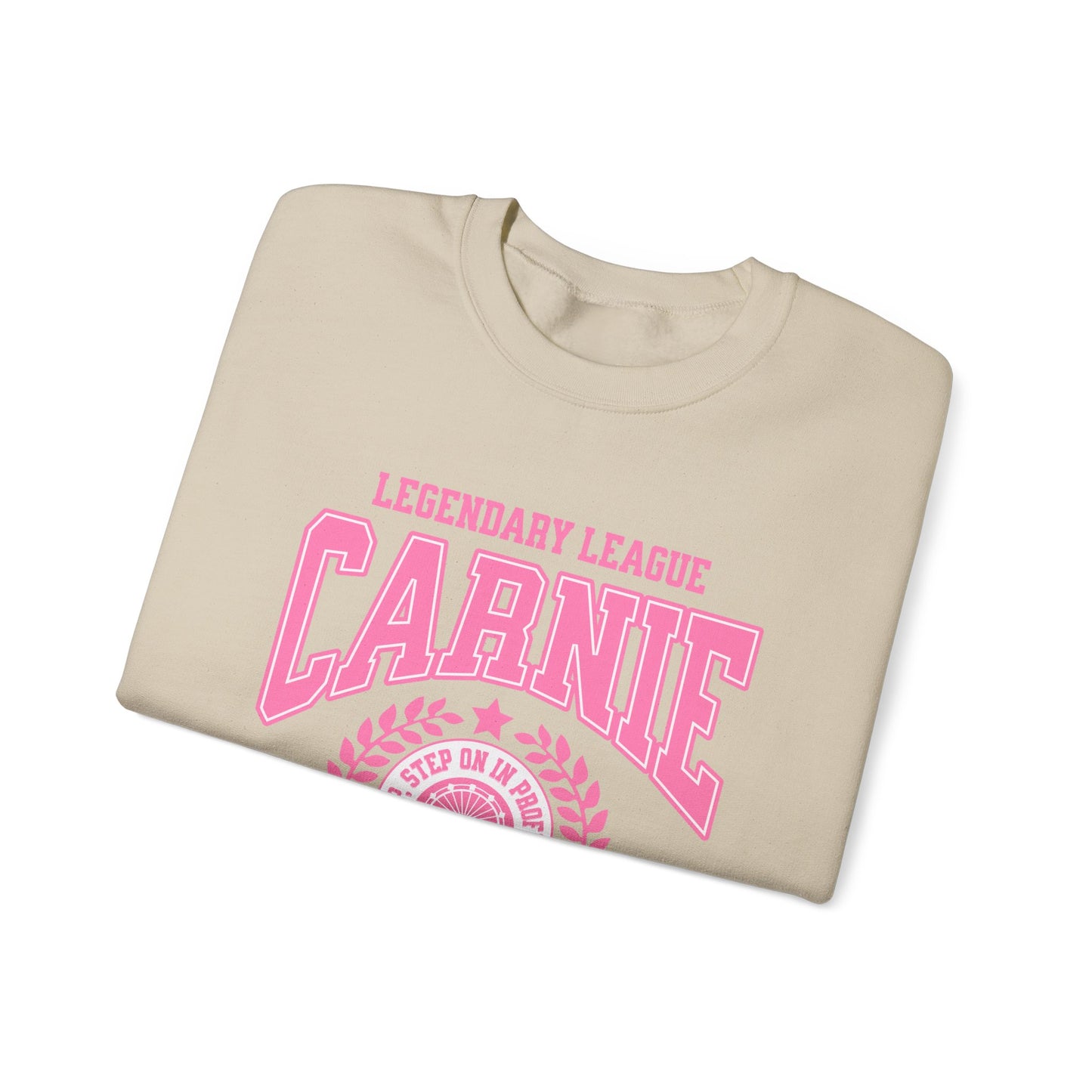 Carnie University Sweatshirt – Legendary League Pink College Crewneck