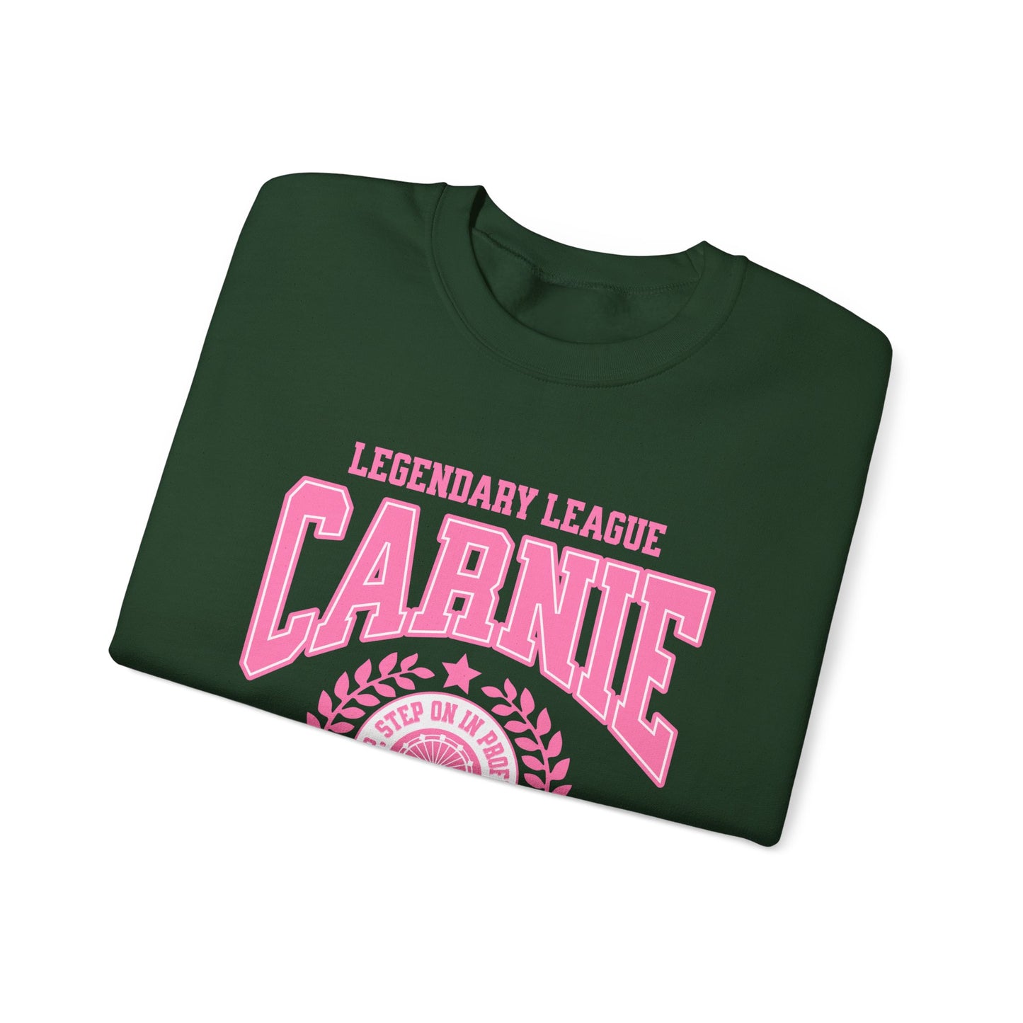 Carnie University Sweatshirt – Legendary League Pink College Crewneck