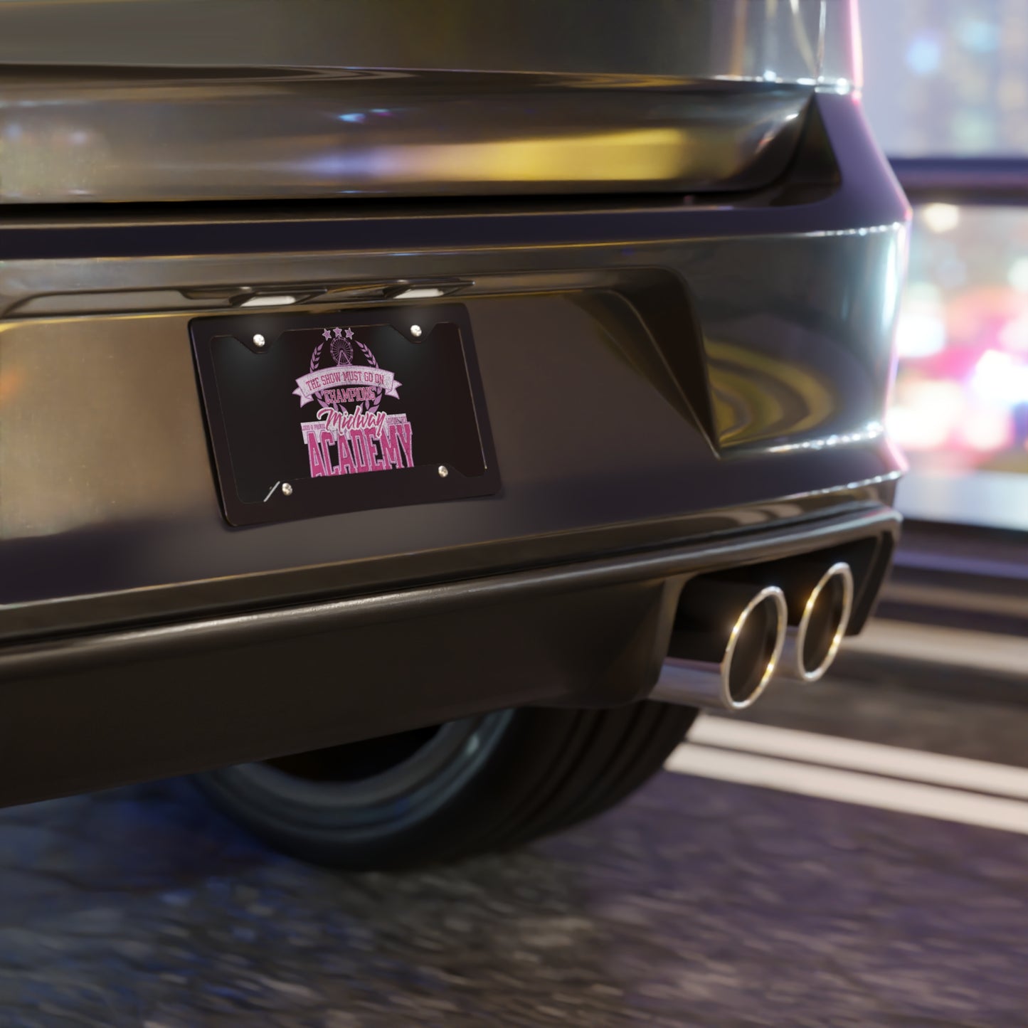 Midway Academy Carnival Vanity Plate | Pink Championship License Plate